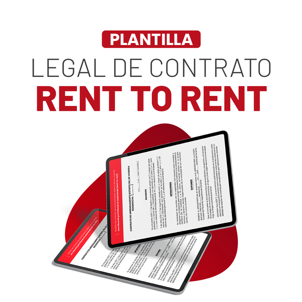 Plantilla legal de contrato rent to rent